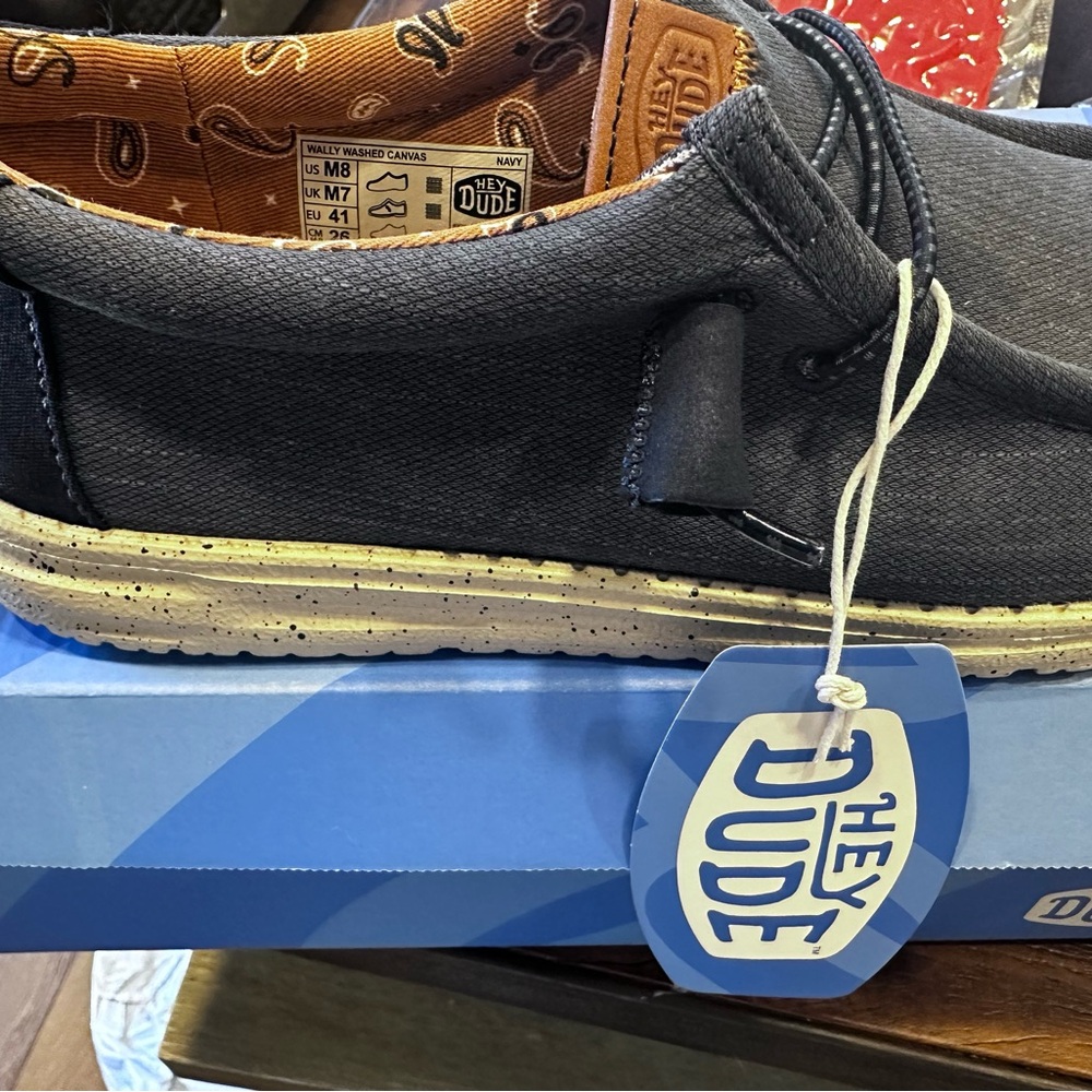 Hey Dude Navy Canvas Casual Shoes